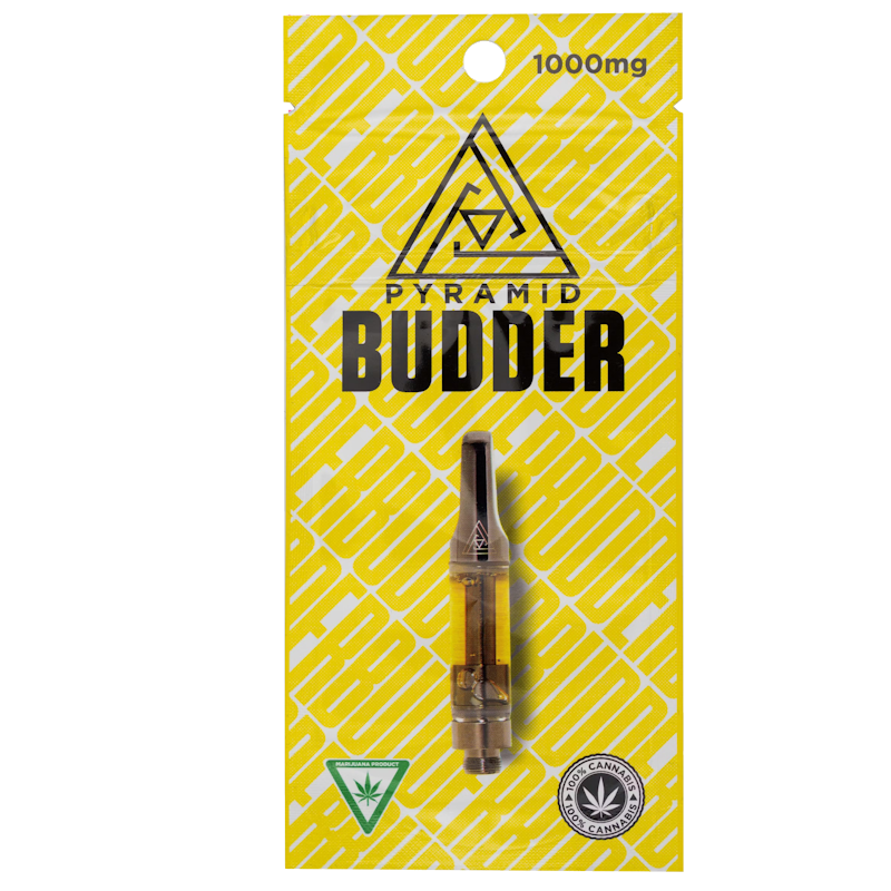 Photograph of product: Pyramid | Purple Milk | 1g Budder Cartridge