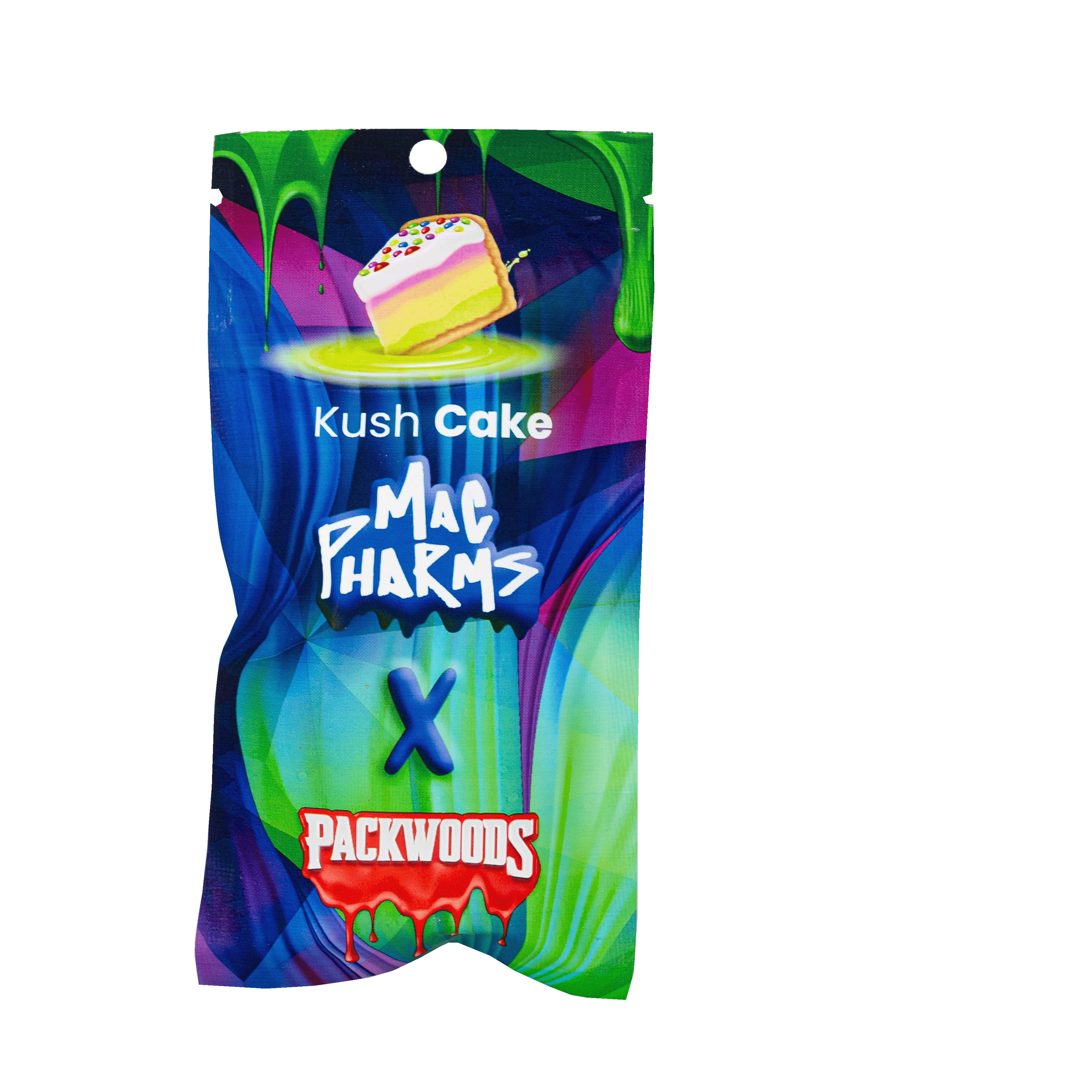 Photograph of product: Mac Pharms X Packwoods - Kush Cake .5 Live au chocolat Rosin Disposable