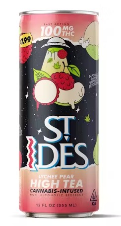Photograph of product: ST IDES LYCHEE PEAR HIGH TEA HYBRID 100MG
