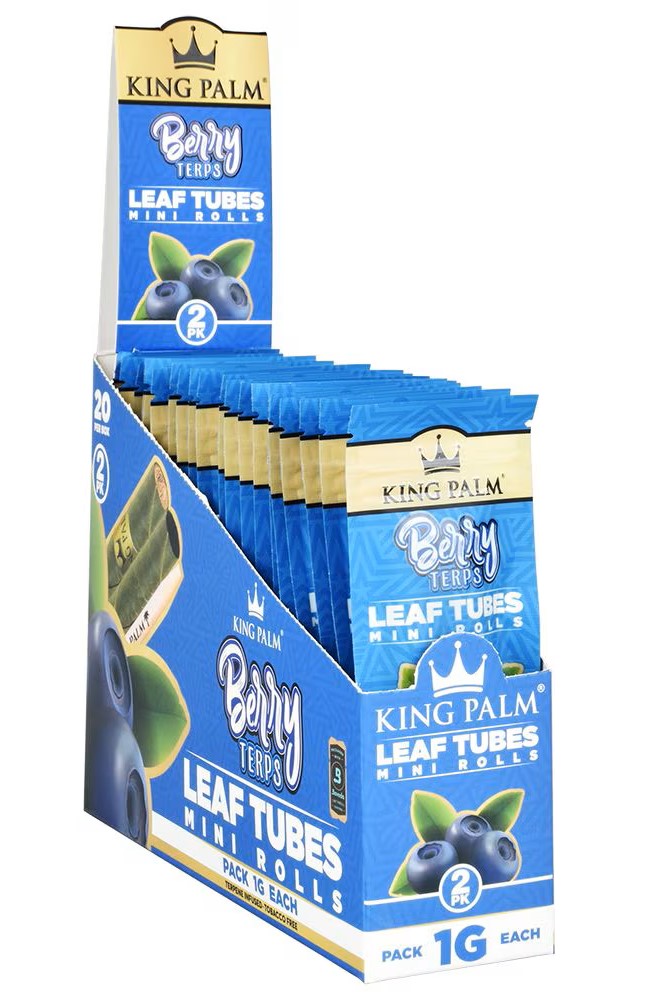 Photograph of product: King Palms Hand Rolled Leaf Mini - 2pk/Berry
