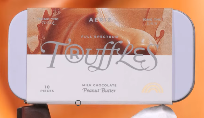 Photograph of product: Edible* - Aeriz - Milk Chocolate Peanut Butter Truffles (H) - 100mg (10 pk)