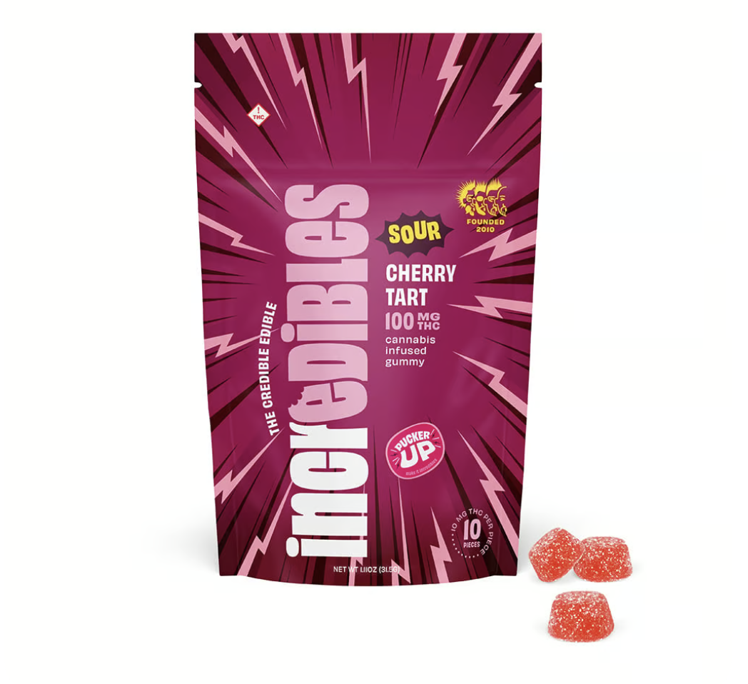 Photograph of product: Incredibles | Sour Cherry Tart | 10pk/100mg