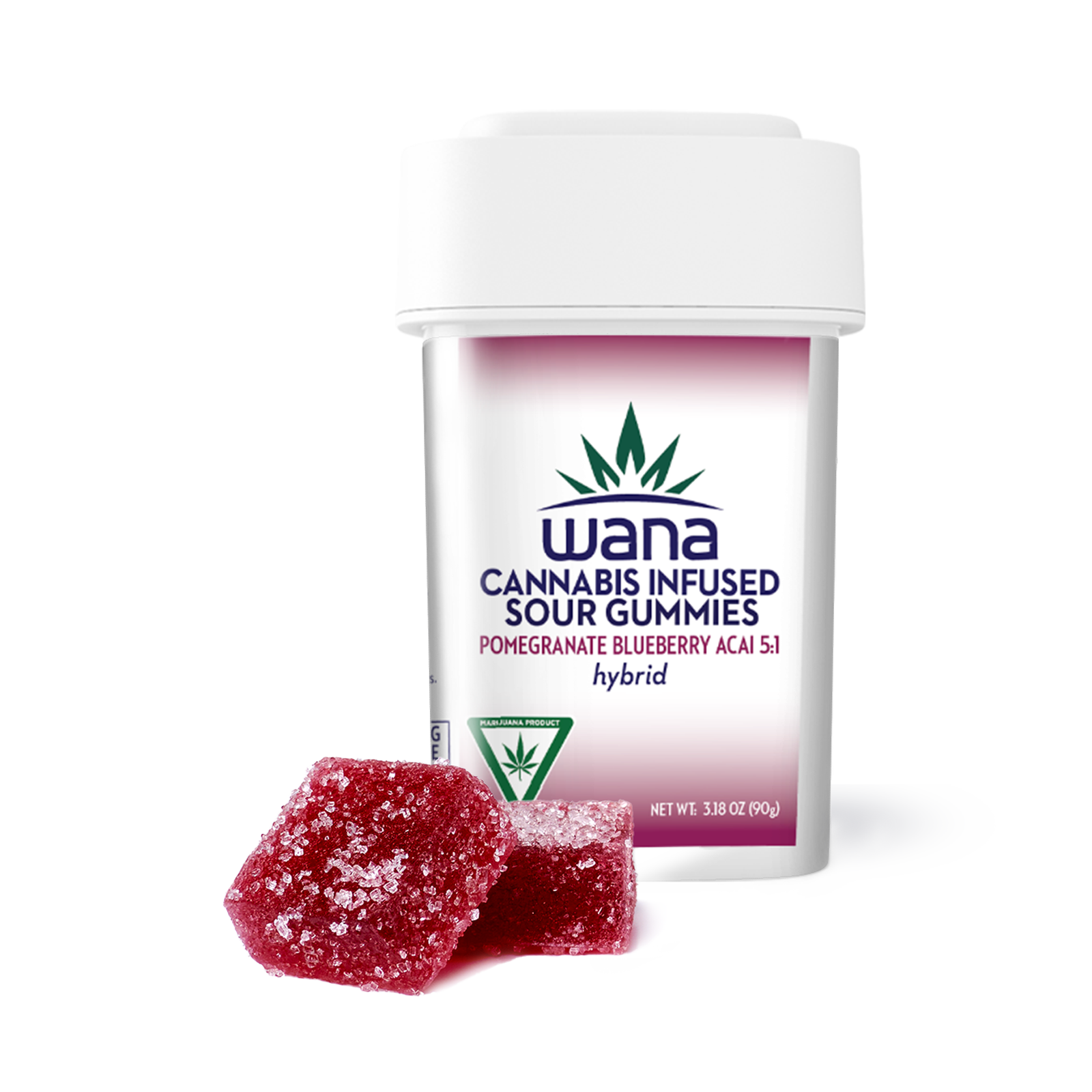 Photograph of product: Wana | Vegan Gummy | Indica Pomegranate Blueberry Acai |  100mg