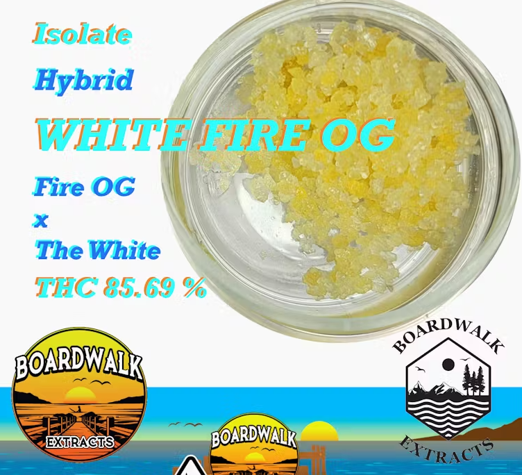 Photograph of product: Boardwalk Extracts White Fire OG Isolate 1g
