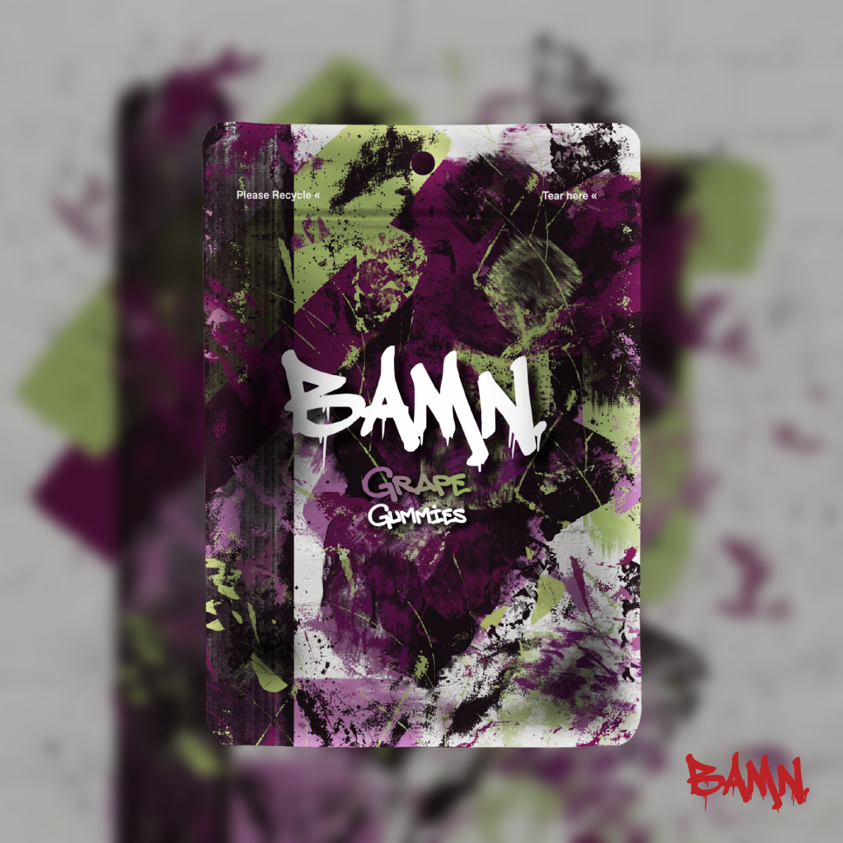 Photograph of product: Grape Gummies | BAMN | 200mg