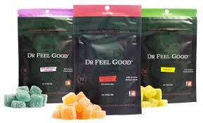 Photograph of product: DR. FEEL GOOD | 10-PC ROSIN GUMMIE | BLOOD ORANGE | 100MG