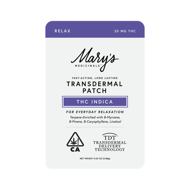 Photograph of product: Mary's Medicinal Transdermal Patch - Relax 20mg TH-oui (I)