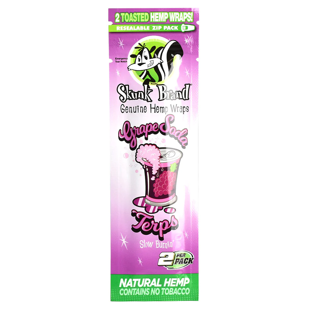 Photograph of product: Skunk Brand Grape Soda 2pk Terp Enhanced Hemp Wraps