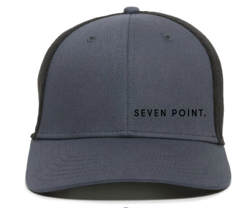 Photograph of product: SEVEN POINT. HAT GRAY/BLACK