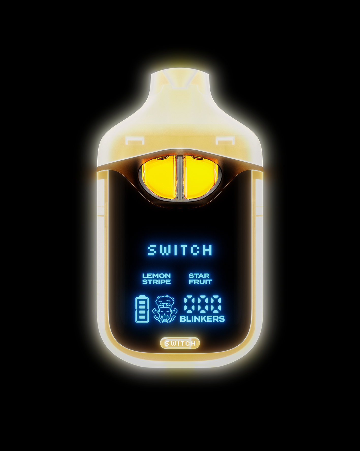 Photograph of product: Lemon Stripe x Star Fruit Liquid Live Diamonds Disposable Dual Chamber Vape