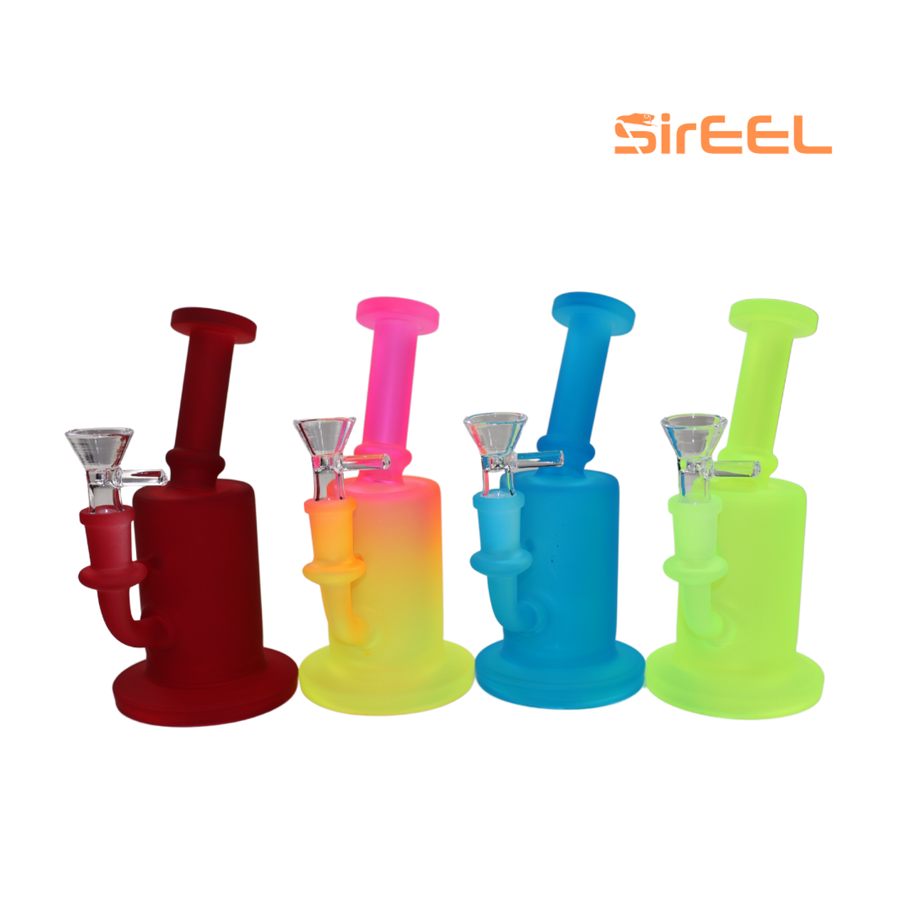Photograph of product: SirEEL - 7" FrostBite Bent Neck Bong with Flower Bowl - Assorted Colors