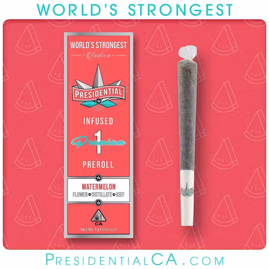 Photograph of product: Watermelon [I] Moon Rock Pre-roll | Presidential