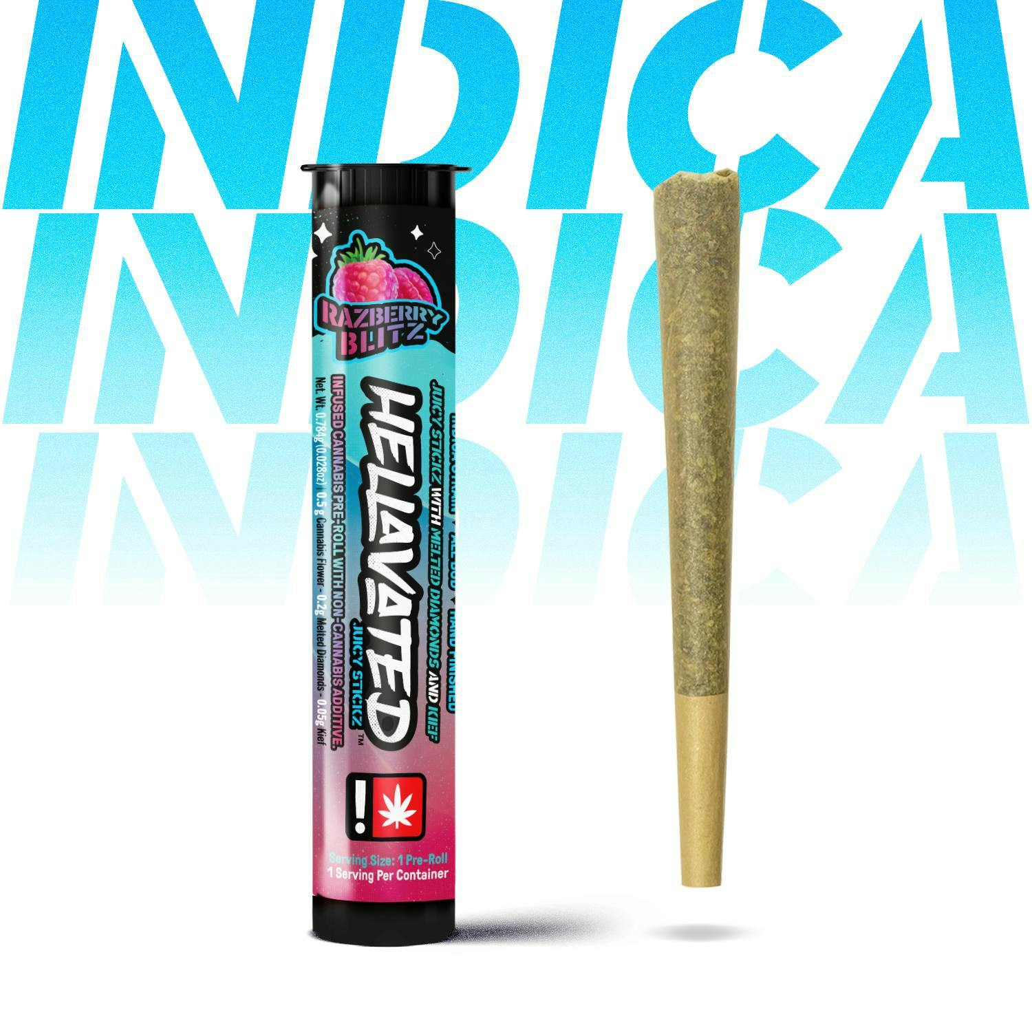 Photograph of product: Hellavated - Juicy Stickz Razberry Blitz - .78g