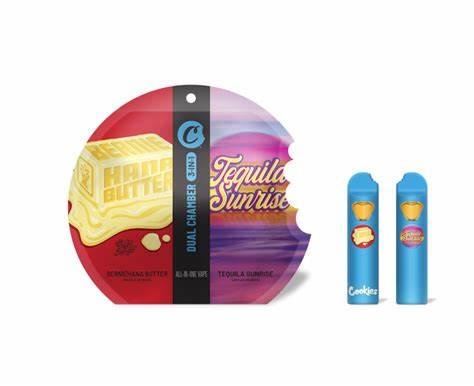 Photograph of product: COOKIES DUAL BERNIEHANA BUTTER / TEQUILA SUNRISE 1G AIO