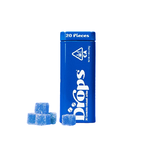 Photograph of product: Drops | Blueberry 4:1 CBD:TH-oui (20 Piece) | 20mg TH-oui/50mg CBN/200mg CBD