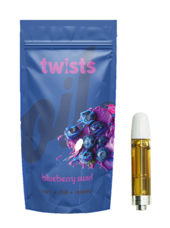 Photograph of product: Oil Twists Blueberry Swirl Cartridge 1000mg