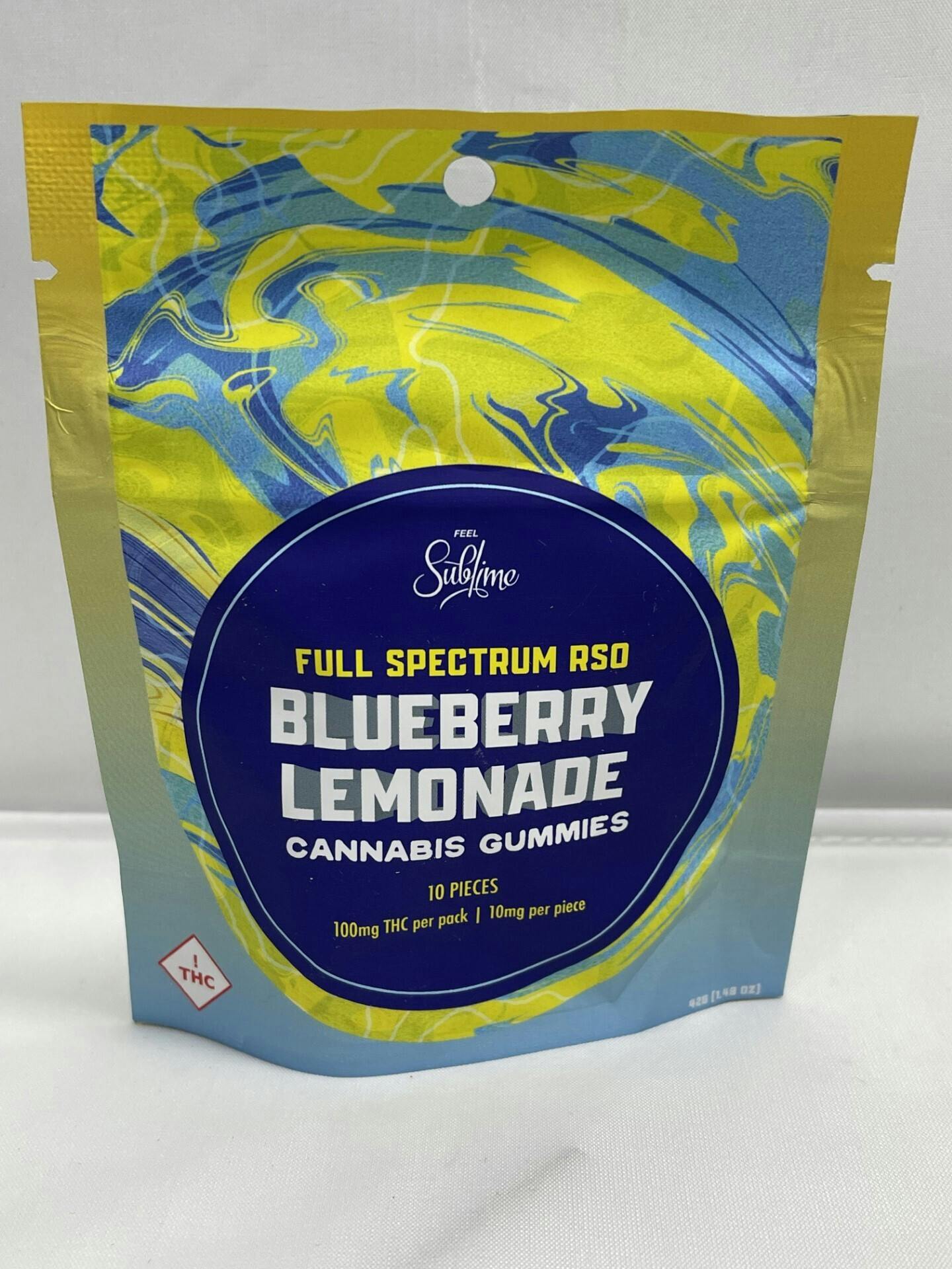 Photograph of product: Full Spectrum RSO Blueberry Lemonade Gummies