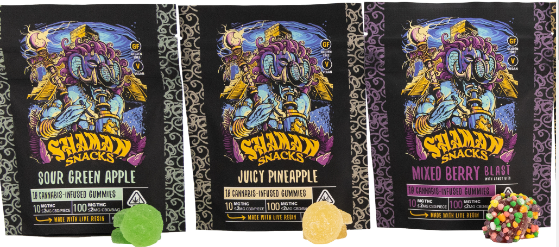 Photograph of product: SOUR GREEN APPLE 100MG GUMMIES