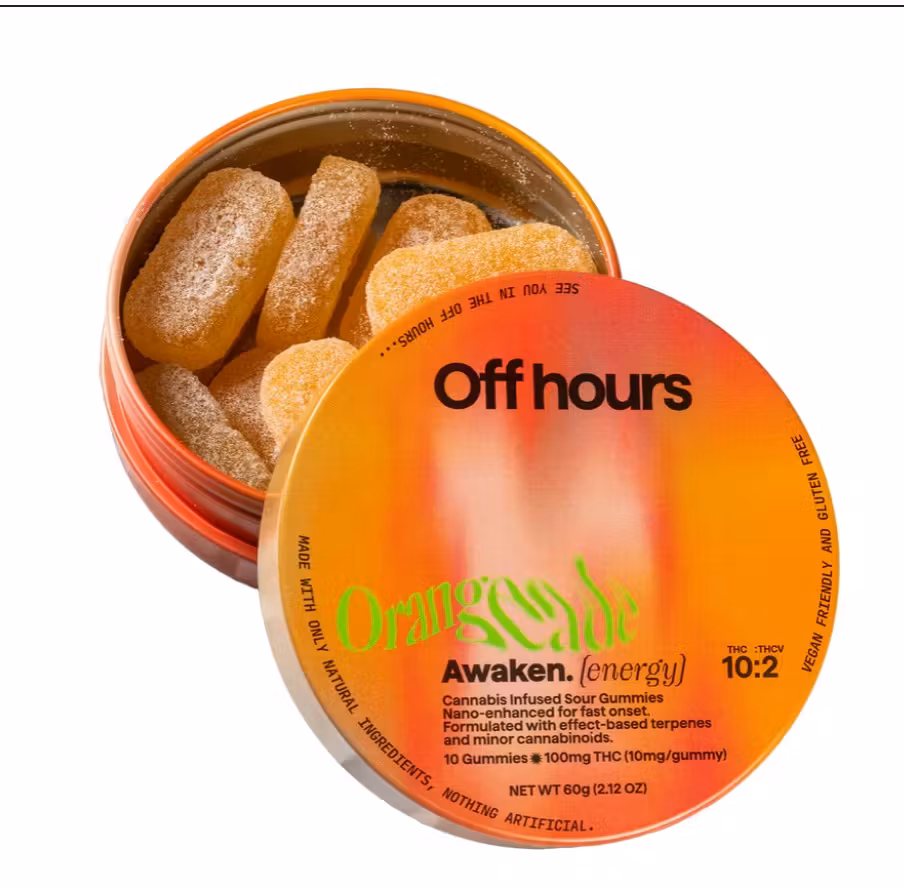 Photograph of product: Orangeade- AWAKEN.- OFF HOURS- Gummies- 10MG