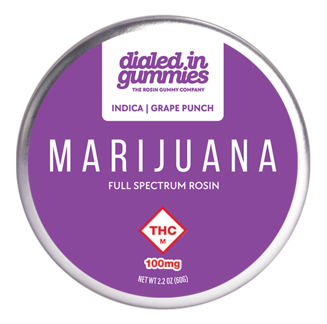 Photograph of product: 100mg Rosin Gummies | Grape Punch (Oui'd)