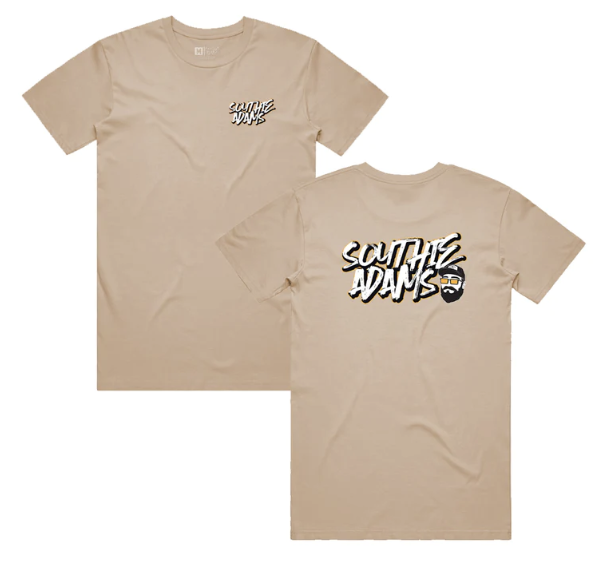 Photograph of product: Southie Adams Logo Tee XLG Tan