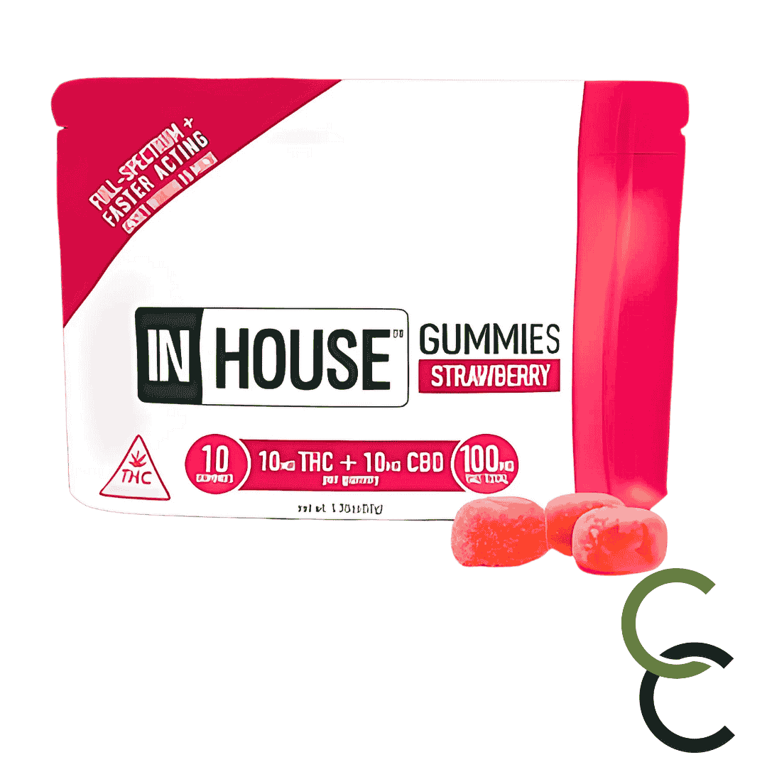 Photograph of product: Strawberry Fast Acting FSO Gummies - 1:1 (CBD:TH-oui)