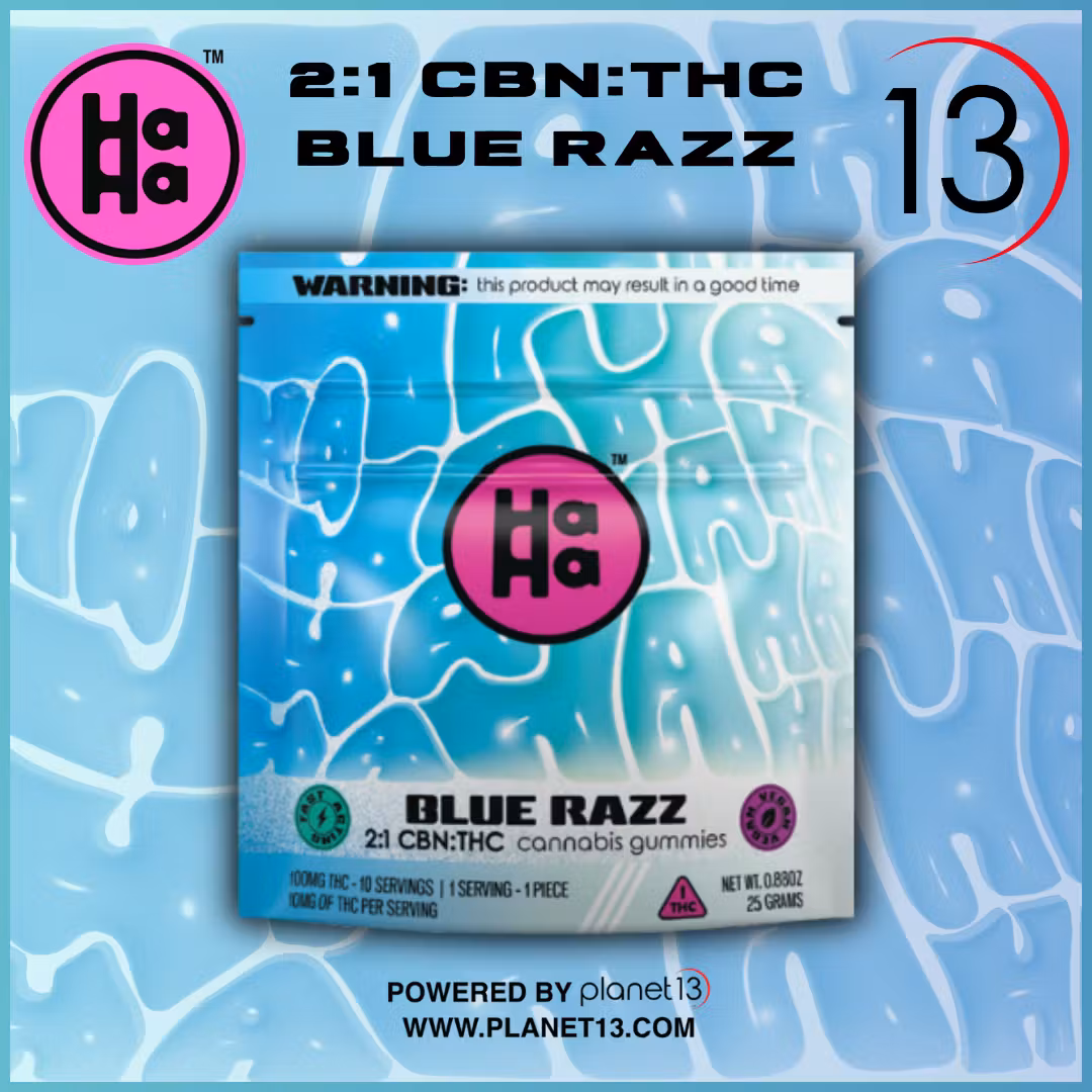 Photograph of product: Blue Razzz Gummies 100mg (10mg ea | 10-Pack)