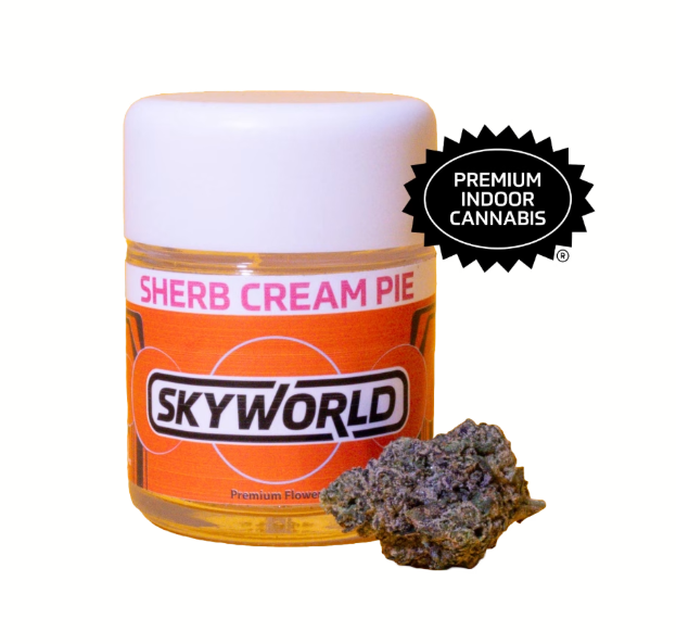 Photograph of product: Sherb Cream Pie 3.5G Flower | Skyworld |