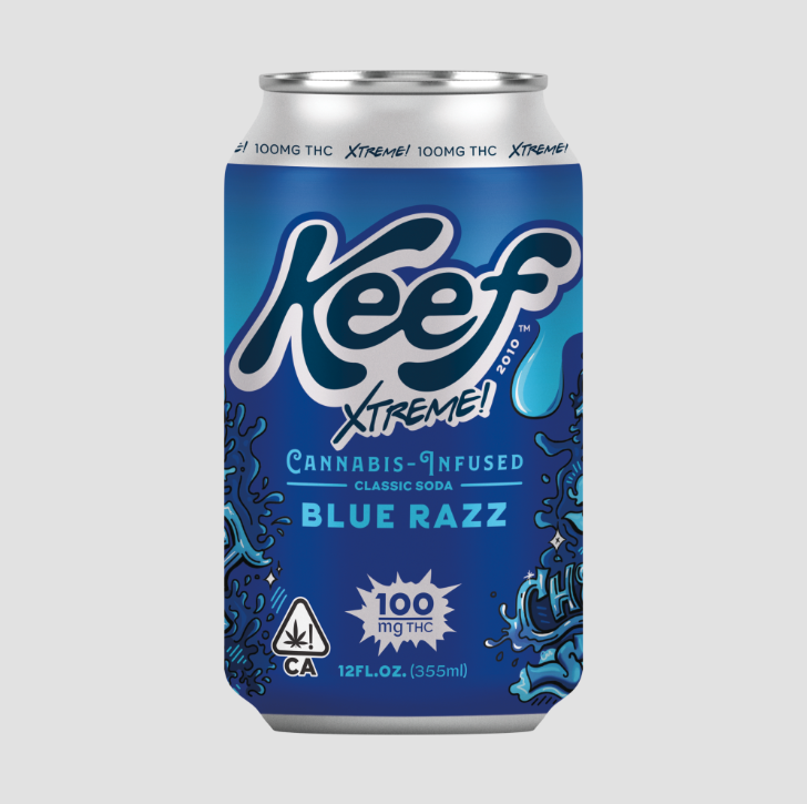 Photograph of product: Blue Razz - 100mg 12oz Drink | Keef Cola