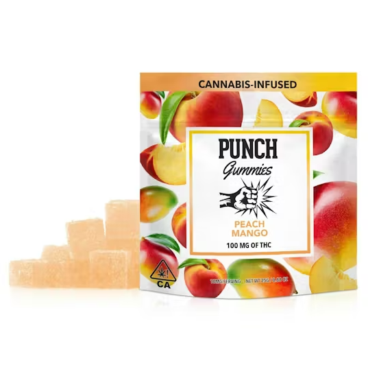 Photograph of product: [Punch] Gummies - 100mg - Peach Mango (H)