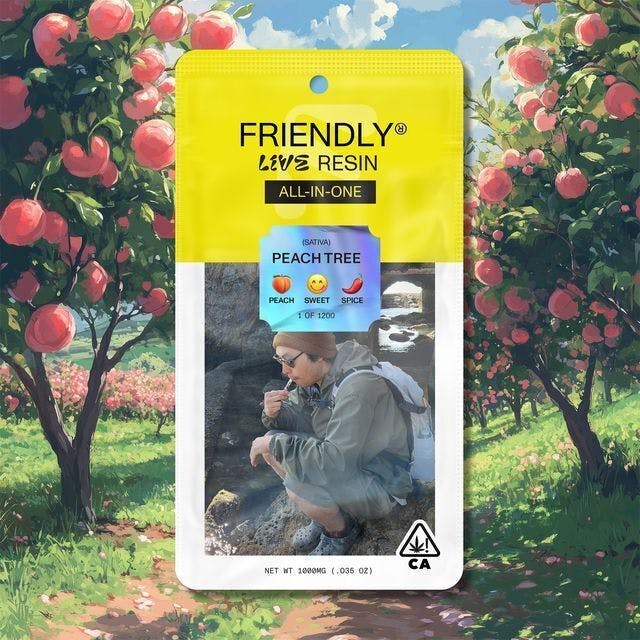 Photograph of product: Peach Tree 1g Live Resin AIO - 