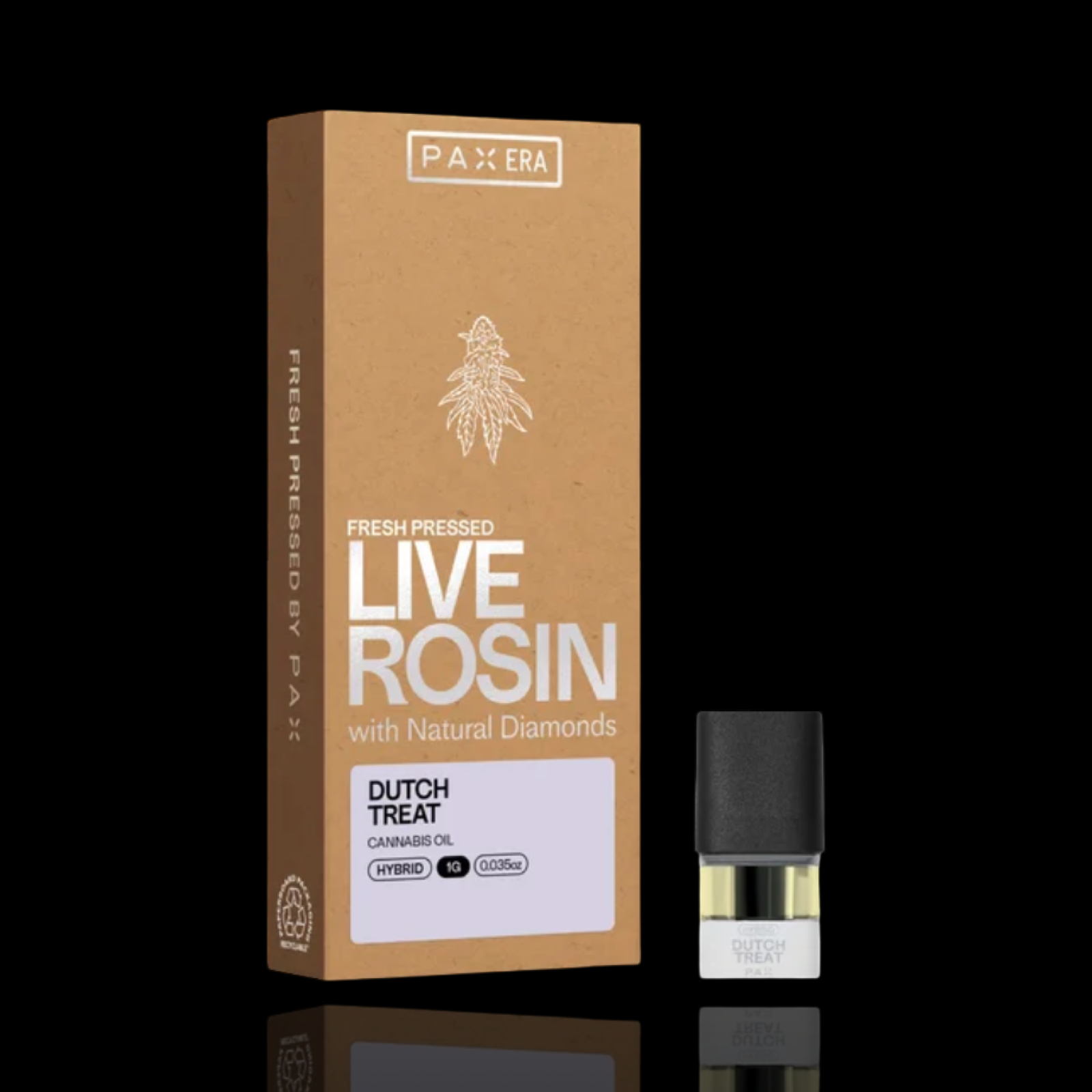 Photograph of product: Dutch Treat Live Rosin with Natural Diamonds PAX Pod