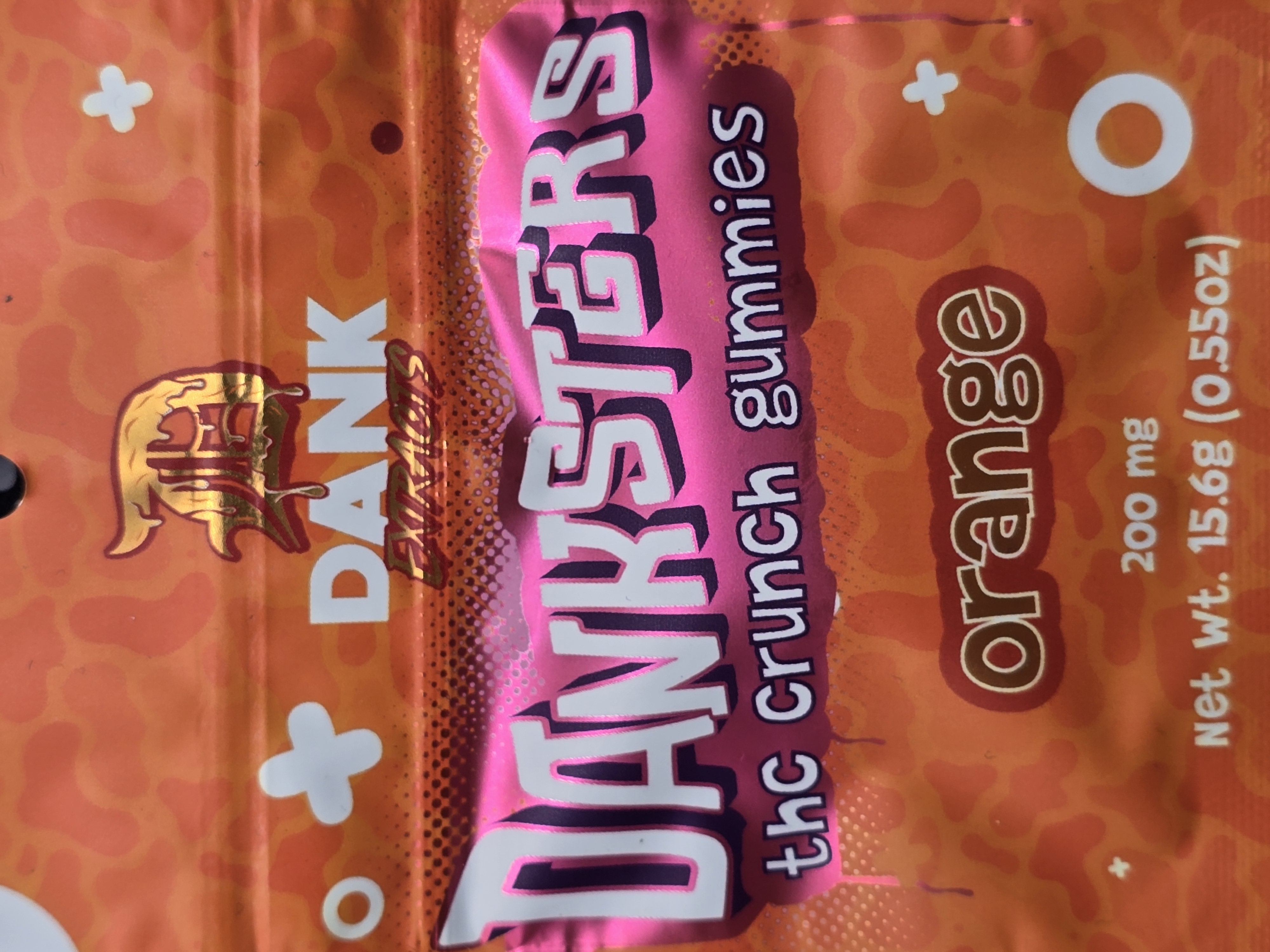 Photograph of product: Dank Extracts | Orange | 200mg Nerd Gummies