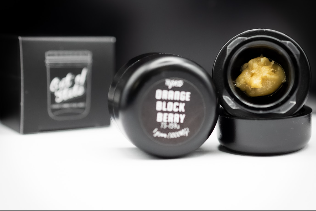 Photograph of product: Orange Block Berry Live Rosin Badder 1g