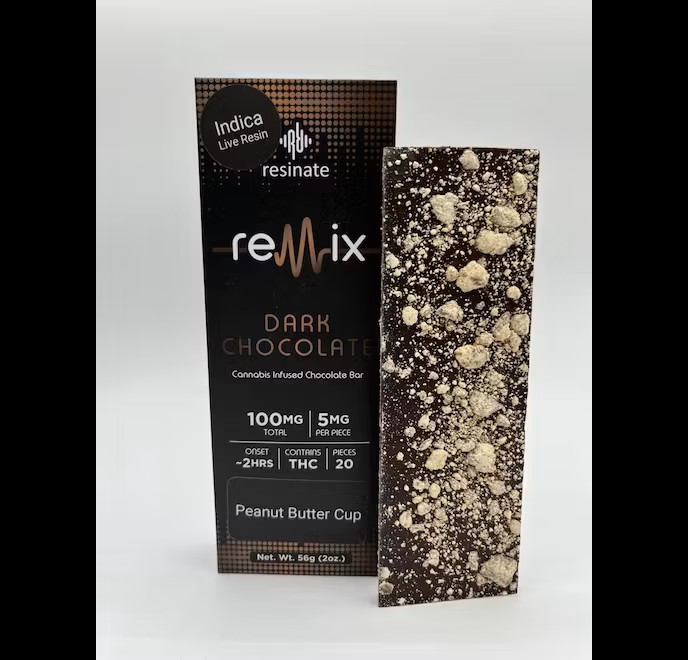Photograph of product: Dark Chocolate Peanut Butter Cups I Live Resin Infused Chocolate 100mg - Thrive