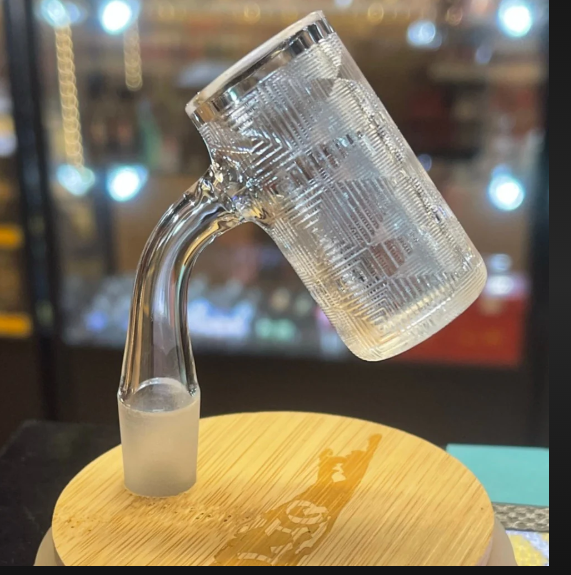 Photograph of product: Hidden Circles | Optical Illusion Etched | Quartz Banger | 14mm M