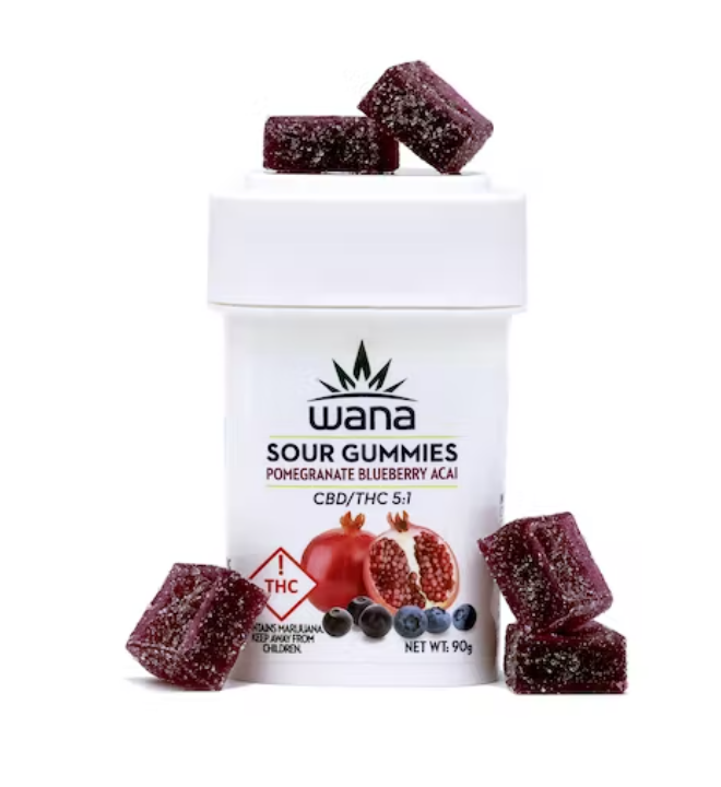 Photograph of product: Sour Pomegranate Blueberry Acai 5:1 (CBD:TH-oui) | 20pk | 100mg