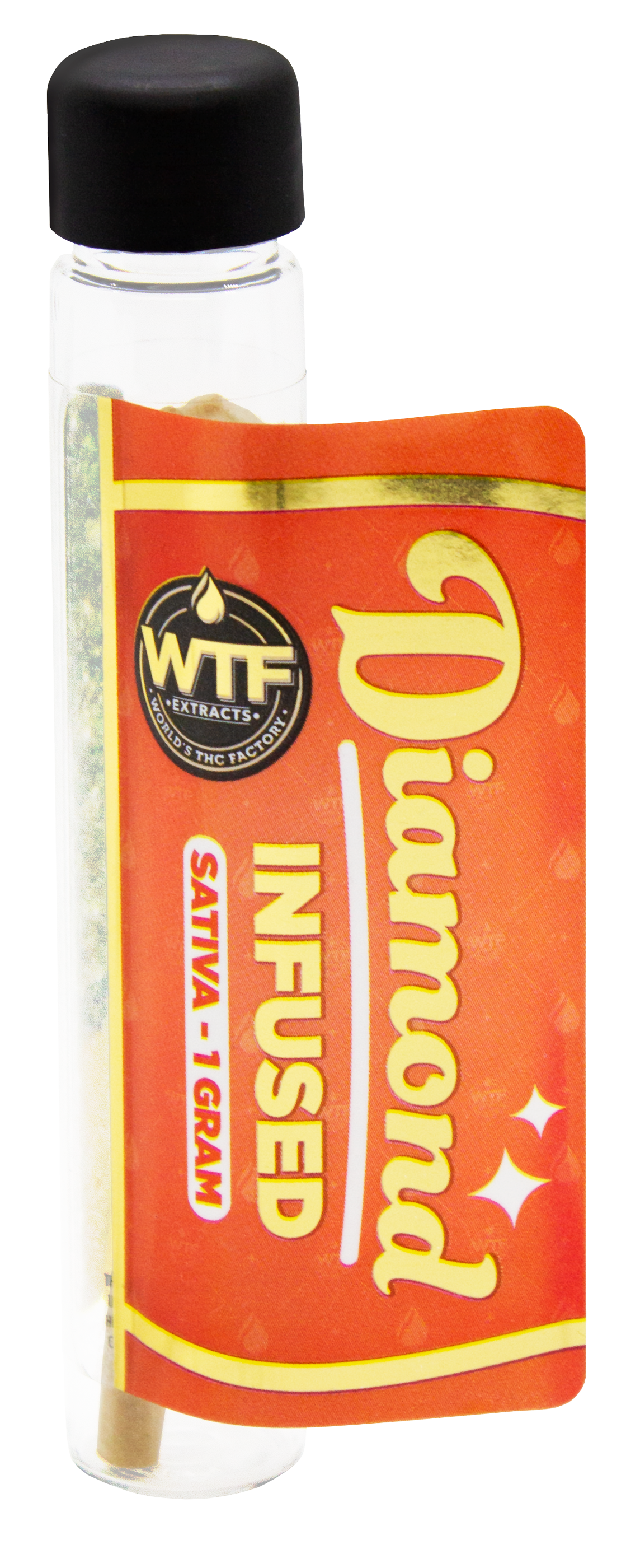 Photograph of product: WTF Diamond Infused Pre-Roll - OG Kush (H): 1g