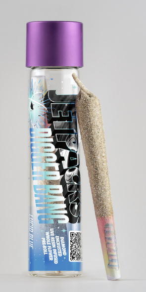 Photograph of product: Jetpacks Bigger Bang Infused Pre-Roll - Lucid Blue {Purple Top}