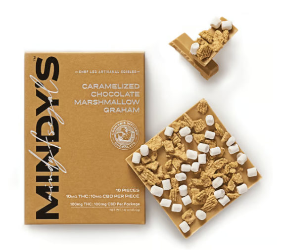 Photograph of product: Mindy's | 1:1 CBD Caramelized Chocolate Marshmallow Graham Bar | 100mg