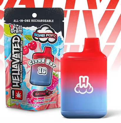 Photograph of product: Hellavated Bomb Popz Cloud Bar Disposable