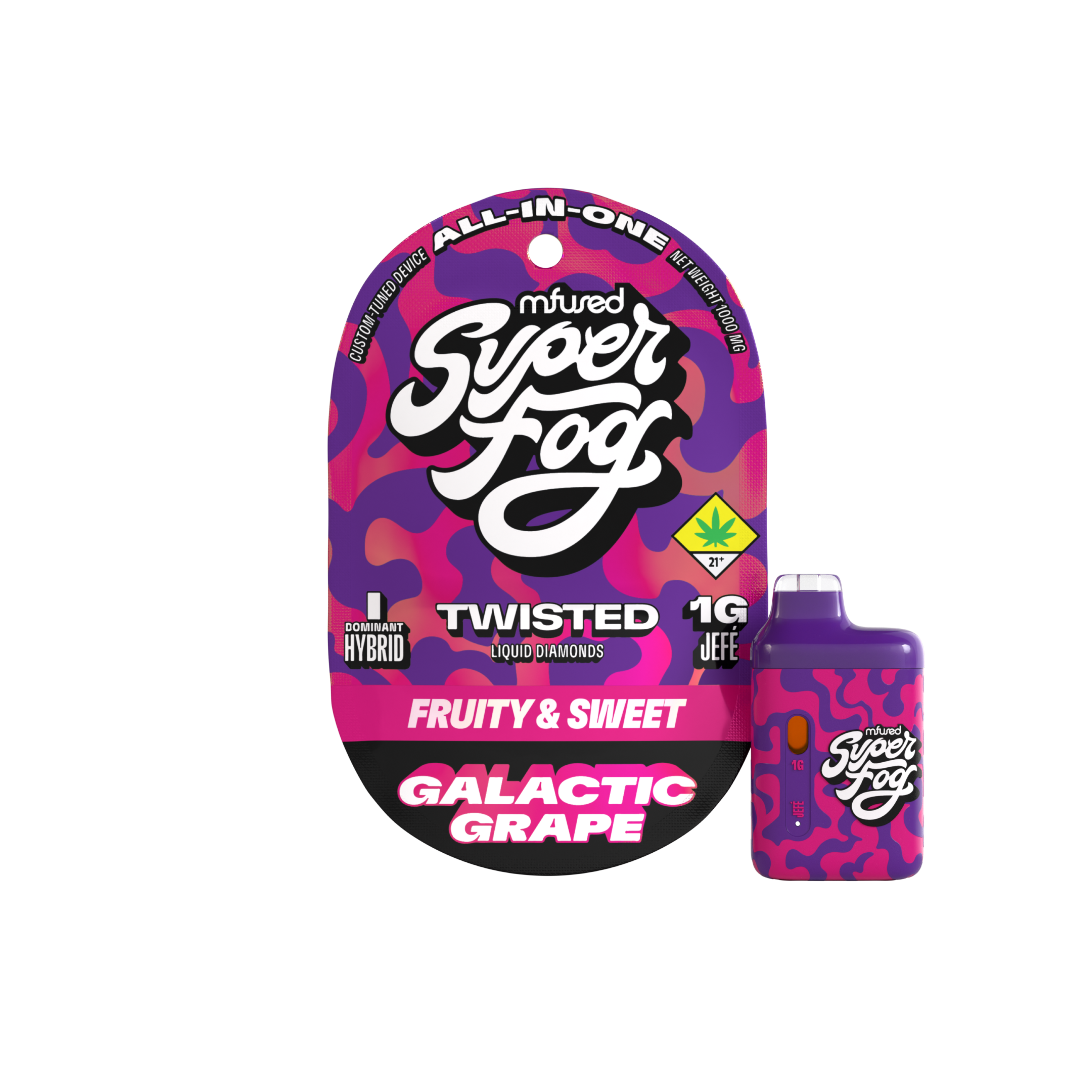 Photograph of product: TWISTED Liquid Diamonds 1g Jef - Galactic Grape (DOH)