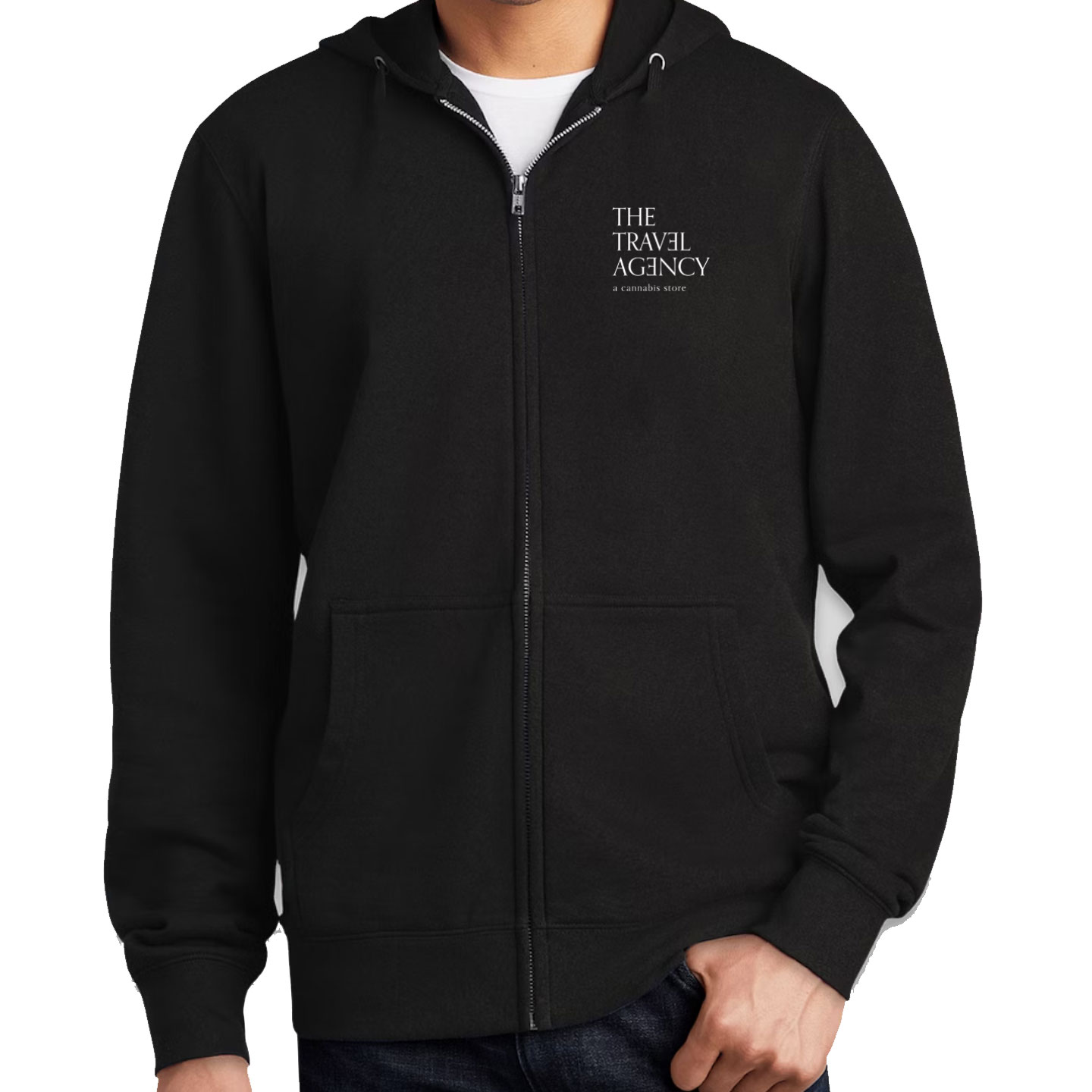 Photograph of product: Black Zipper Hoodie | XL