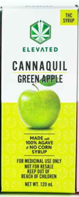 Photograph of product: Cannaquil Syrup 100MG 4 Oz - Green Apple