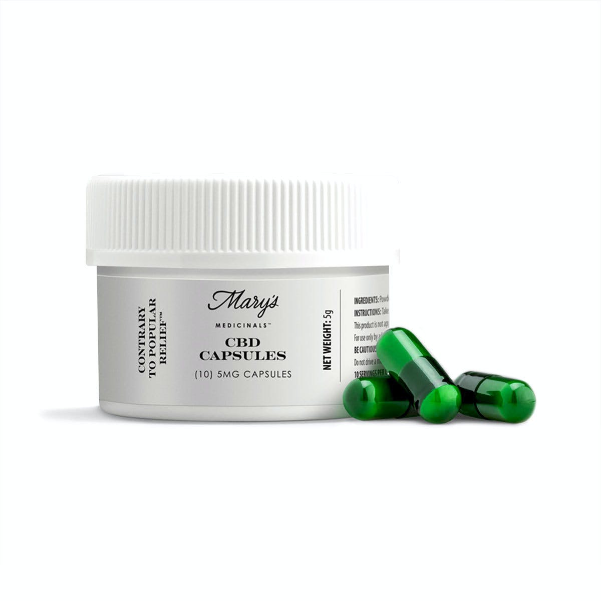 Photograph of product: CBD Capsules (5) 10 mg Capsules (CA)