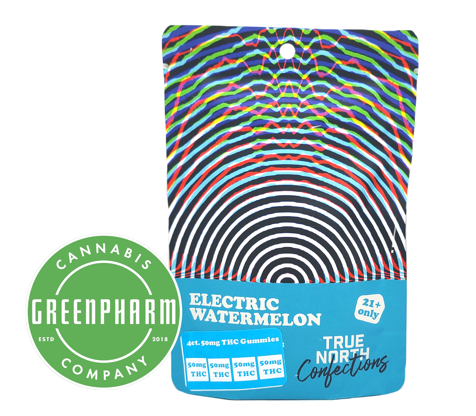 Photograph of product: Edible | True North | Electric Watermelon Gummies | 200mg