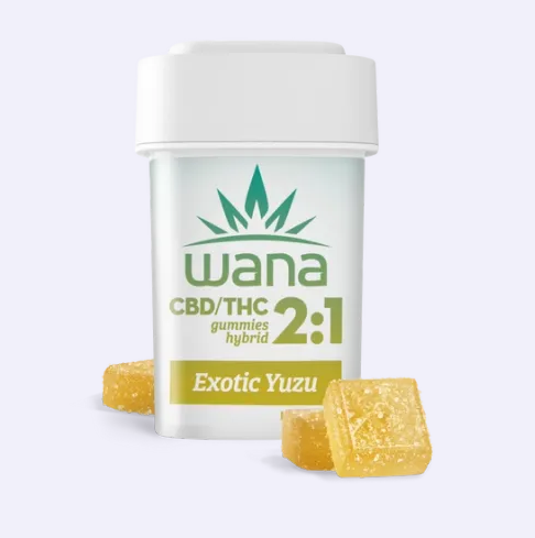 Photograph of product: Sour Exotic Yuzu | 20mg CBD: 10mg THC | 10pk Gummies | Wana