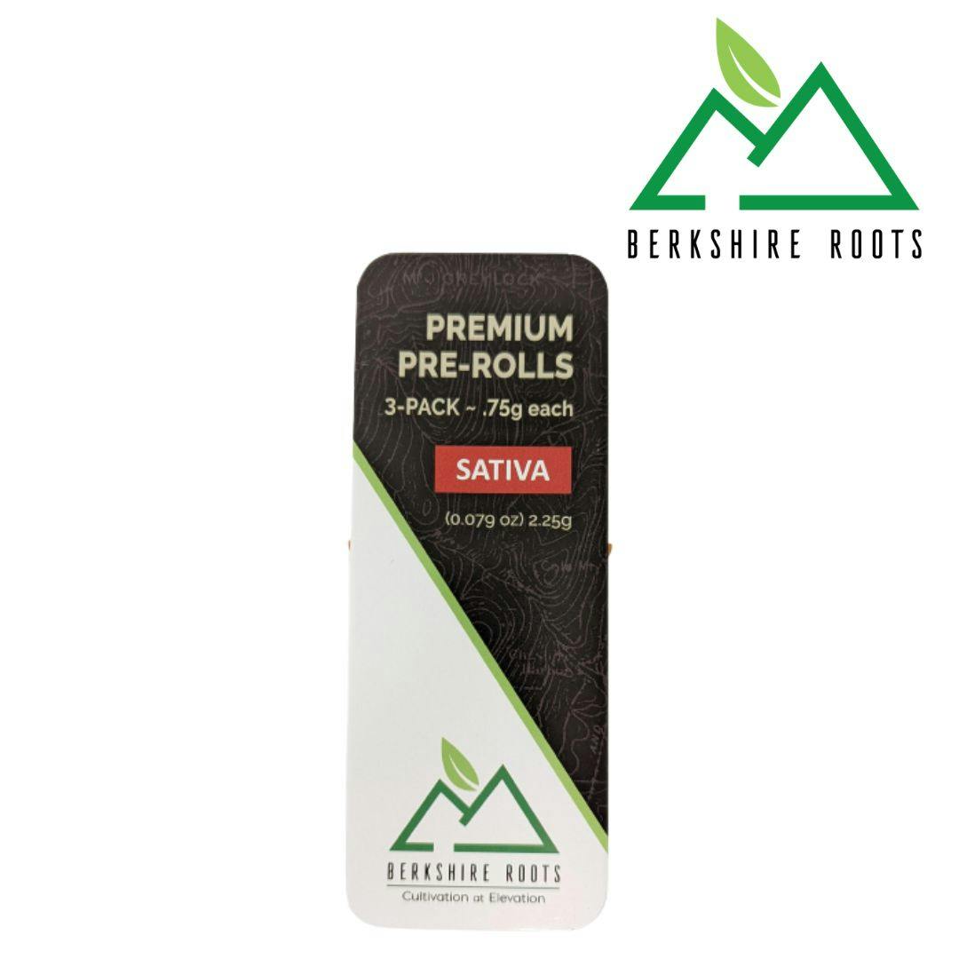 Photograph of product: Orange Chemeleon (S) 2.25g Pre-Rolls 3pk x 0.75g- Berkshire Roots
