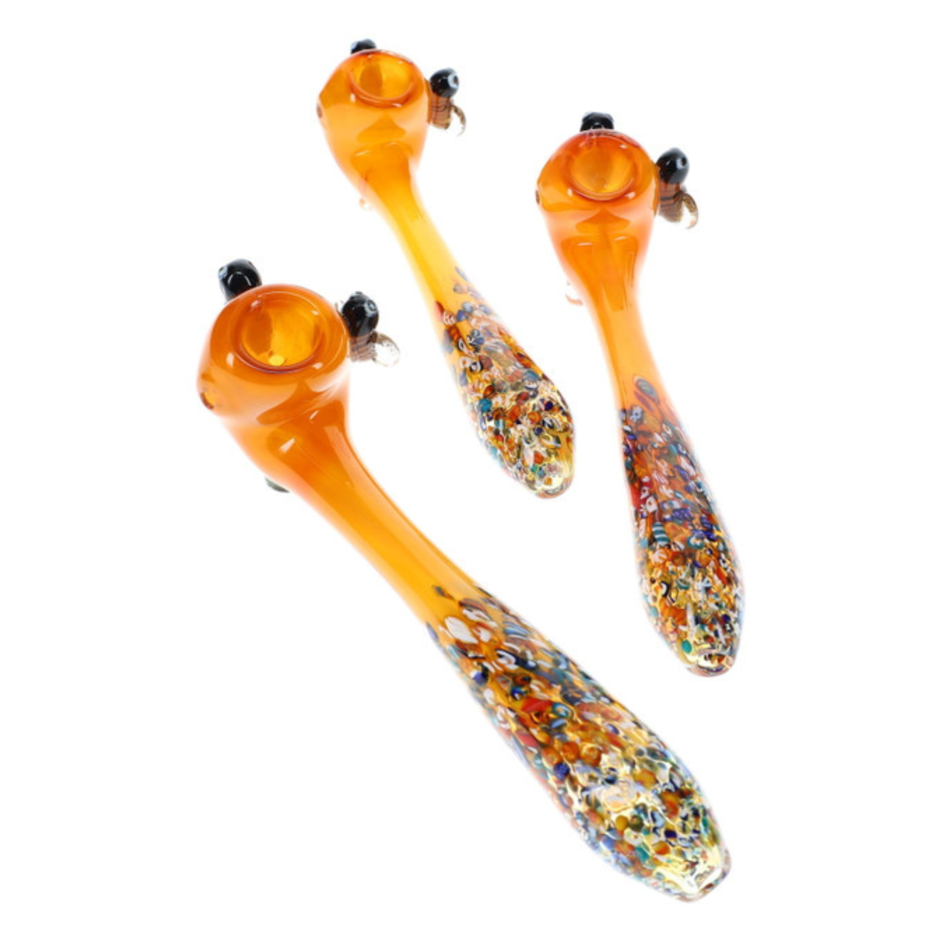 Photograph of product: 7.5" Confetti Bee Sherlock Pipe | Glass |