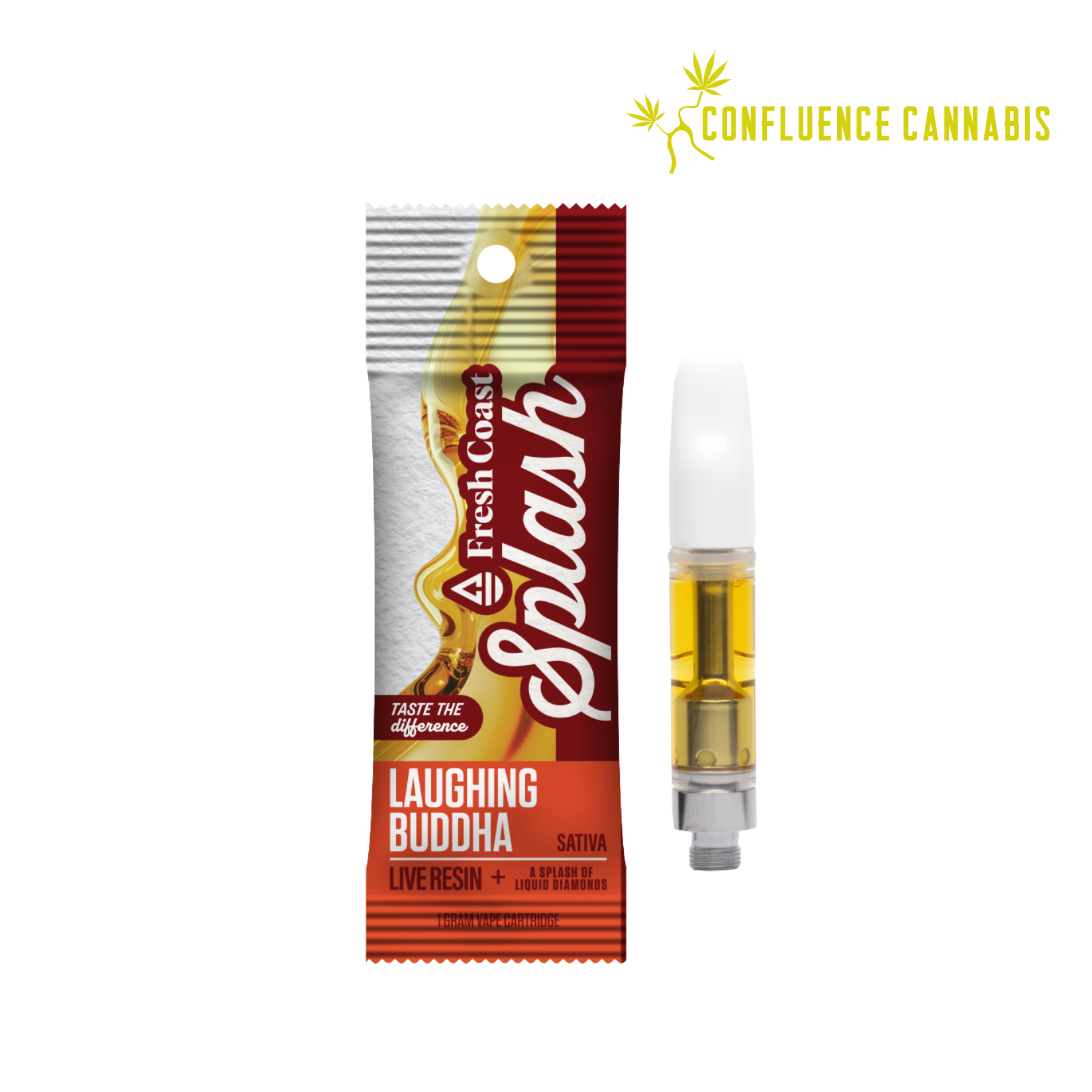 Photograph of product: Laughing Buddha Live Resin Distillate Cartridge